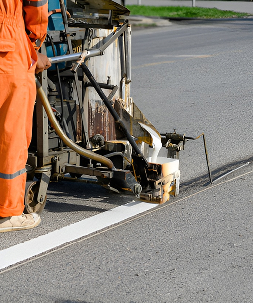 Residential pavement maintenance project completed by Prime Line Company featuring professionally restored asphalt surfaces.