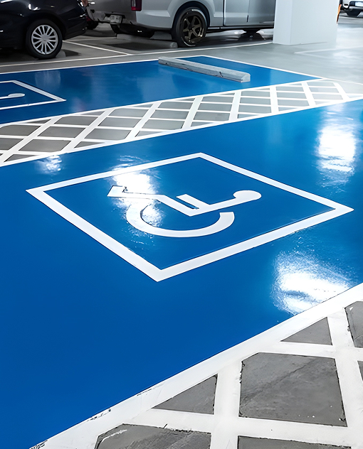Fresh parking lot striping for HOA communities completed by Prime Line Company in Colorado.