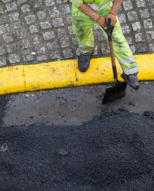 Industrial asphalt maintenance services for warehouses and distribution centers in Colorado.